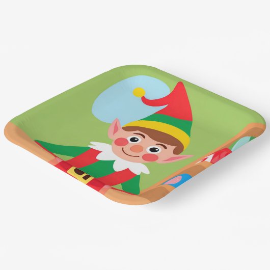 Kerst Elf Papier Bord (Gebogen)