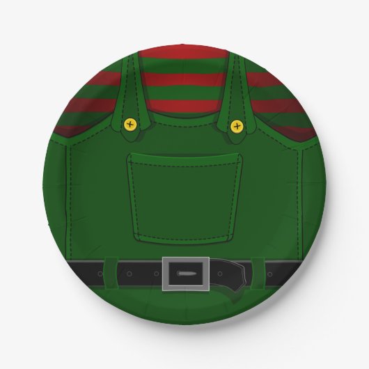 Kerst Elf Papier Borden Feestelijke Party Borden Papieren Bordje (Voorkant)