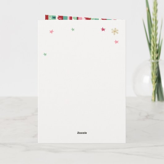 Kerst Elf Papier Doll Gevouwen Feestdagen Kaart (Achterkant)