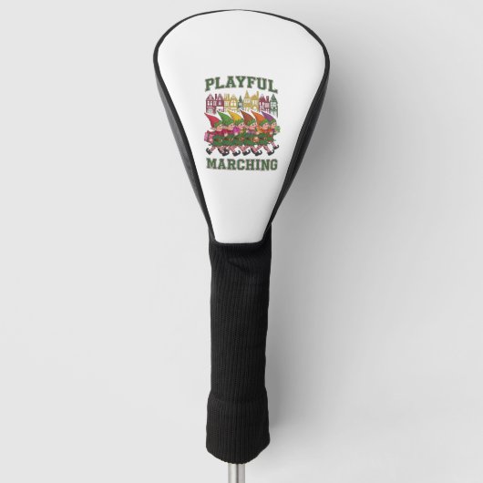 Kerst Elf Parade Golfheadcover (Voorkant)