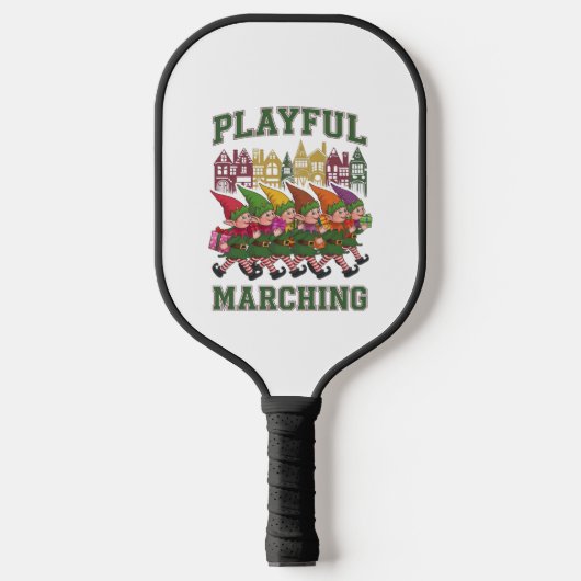 Kerst Elf Parade Pickleball Paddle (Voorkant)