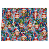 Kerst Elf Patronen Groot Cadeauzakje (Voorkant)