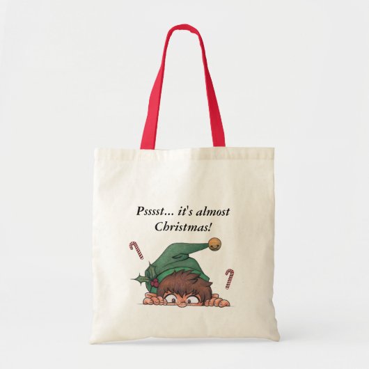 Kerst Elf pieken Tote Bag (Voorkant)