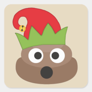 Kerst Elf Poep Emoji Stickers