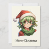 Kerst Elf Portret Feestdagenkaart (Voorkant)