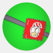 Kerst Elf postzegel Ronde Sticker (Voorkant)