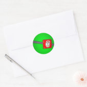 Kerst Elf postzegel Ronde Sticker (Envelop)