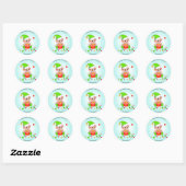 Kerst Elf Product & Potlabel Handgemaakt Ronde Sticker (Vel)