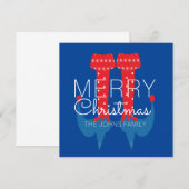 Kerst Elf Rood Blauw Schrift Sneeuwvlok (Voorkant / Achterkant)