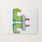 Kerst elf schoenen legpuzzel (Horizontaal)