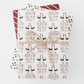 Kerst Elf SEIZOEN OM VROLIJK TE ZIJN Inpakpapier Vel (In situ)