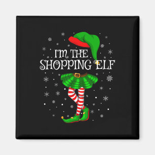 Kerst-Elf Shopping Matching Familie Vrouwen Meisje Magneet