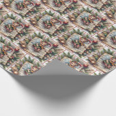 Kerst Elf speelt viool Cadeaupapier (Hoek)