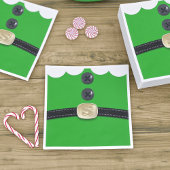 Kerst Elf Suit Belt Green Paper servetten