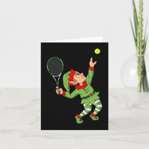 Kerst Elf Tennis Fun Boys Meisjes Kinder Tiener XM Kaart