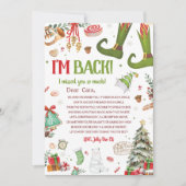 Kerst Elf Terug Ik Ben Terug Briefkaart (Voorkant)