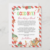 Kerst Elf Vaarwel Brief Kaart (Voorkant)