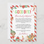 Kerst Elf Vaarwel Brief Kaart (Voorkant)