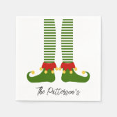 Kerst Elf Vakantie Cheer Naam Feestelijk Plezier Servet (Voorkant)