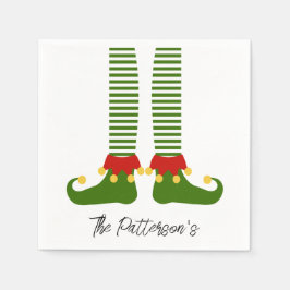 Kerst Elf Vakantie Cheer Naam Feestelijk Plezier Servet