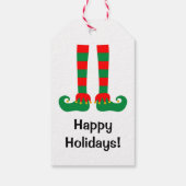 Kerst elf van en naar cadeau labels met touw cadeaulabel (Achterkant)