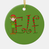 Kerst-Elf-versiering Keramisch Ornament (Voorkant)