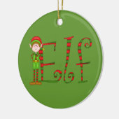 Kerst-Elf-versiering Keramisch Ornament (Links)