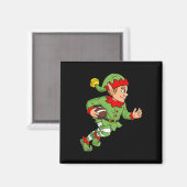 Kerst Elf Voetbal Running Back Jongens Kinderen Fa Magneet (Voorkant / Achterkant)