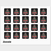 Kerst Elf Voorleesleraar Kerstvreugde Vierkante Sticker (Vel)