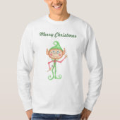 Kerst Elf Vrolijk Kerst T-shirt (Voorkant)
