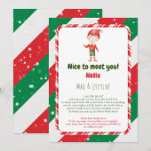 Kerst Elf Welkomstbriefkaart voor Jongen Kaart (Voorkant / Achterkant)