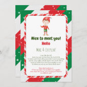 Kerst Elf Welkomstbriefkaart voor Jongens Kaart (Voorkant / Achterkant)