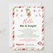 Kerst Elf Welkomstbriefkaart voor Meisjes Kaart (Voorkant)