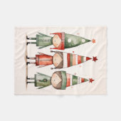 Kerst Elfen in feestelijke Petten Fleece Deken (Voorkant (Horizontaal))