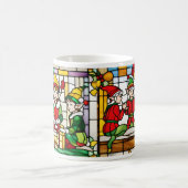 Kerst Elfen in Glas in lood Koffiemok (Center)