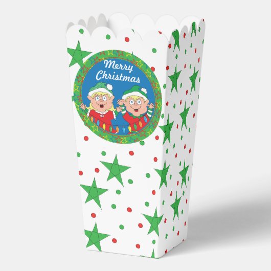 Kerst Elfen Lt Favor Boxes Bedankdoosjes (Achterkant)