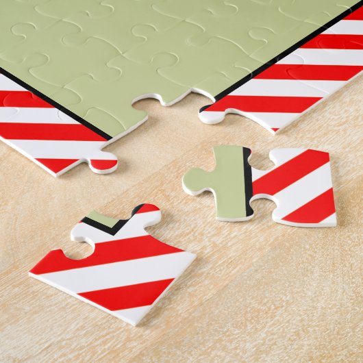 Kerst Elfen paar cadeau Legpuzzel (Zijkant)