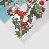 Kerst Elfen schilderen Ivy en rode bessen Tissuepapier (Detail)