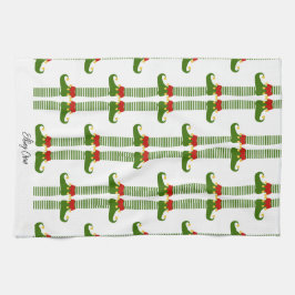 Kerst Elfen Vakantie ELFING CREW Feestelijk Plezie Theedoek