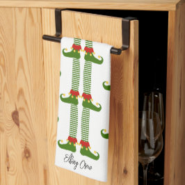Kerst Elfen Vakantie ELFING CREW Feestelijk Plezie Theedoek