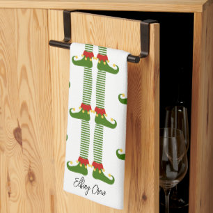 Kerst Elfen Vakantie ELFING CREW Feestelijk Plezie Theedoek