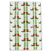 Kerst Elfen Vakantie Patroon Feestelijke Elf Plezi Medium Cadeauzakje (Voorkant)