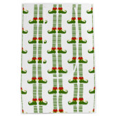 Kerst Elfen Vakantie Patroon Feestelijke Elf Plezi Medium Cadeauzakje (Achterkant)