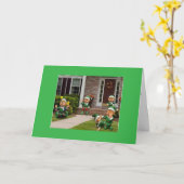 "KERST ELFEN W / KERST WENSEN" KAART (Gele Bloem)