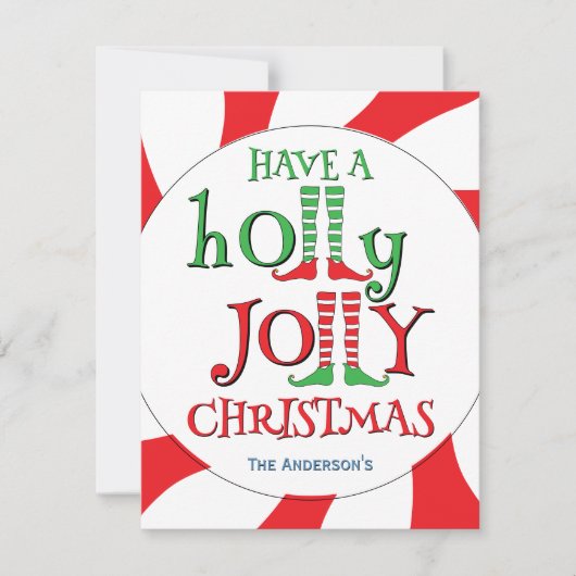 Kerst-Elfenbenen Candy Overload Feestdagenkaart (Voorkant)