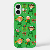 Kerst elfs patroon Hoesje-Mate iPhone Case (Achterkant)