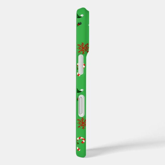 Kerst elfs patroon Hoesje-Mate iPhone Case (Achterkant / Rechts)