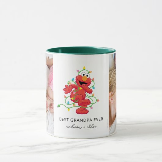 Kerst Elmo | Beste opa - Foto Mok (Midden)
