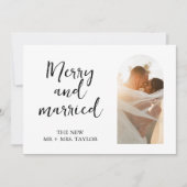 Kerst Elopement bruiloft Aankondiging Kaart (Voorkant)