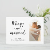 Kerst Elopement bruiloft Aankondiging Kaart (Staand voorkant)